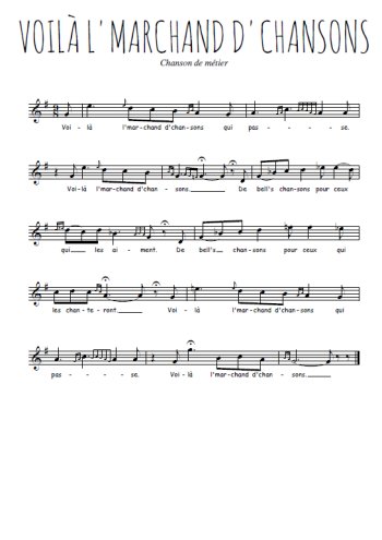 Voila l'marchand d'chansons